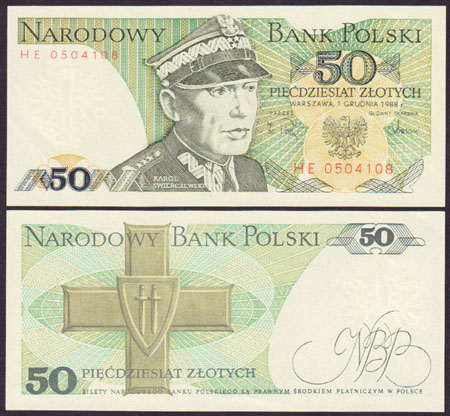 1988 Poland 50 Zlotych (Unc) L000205